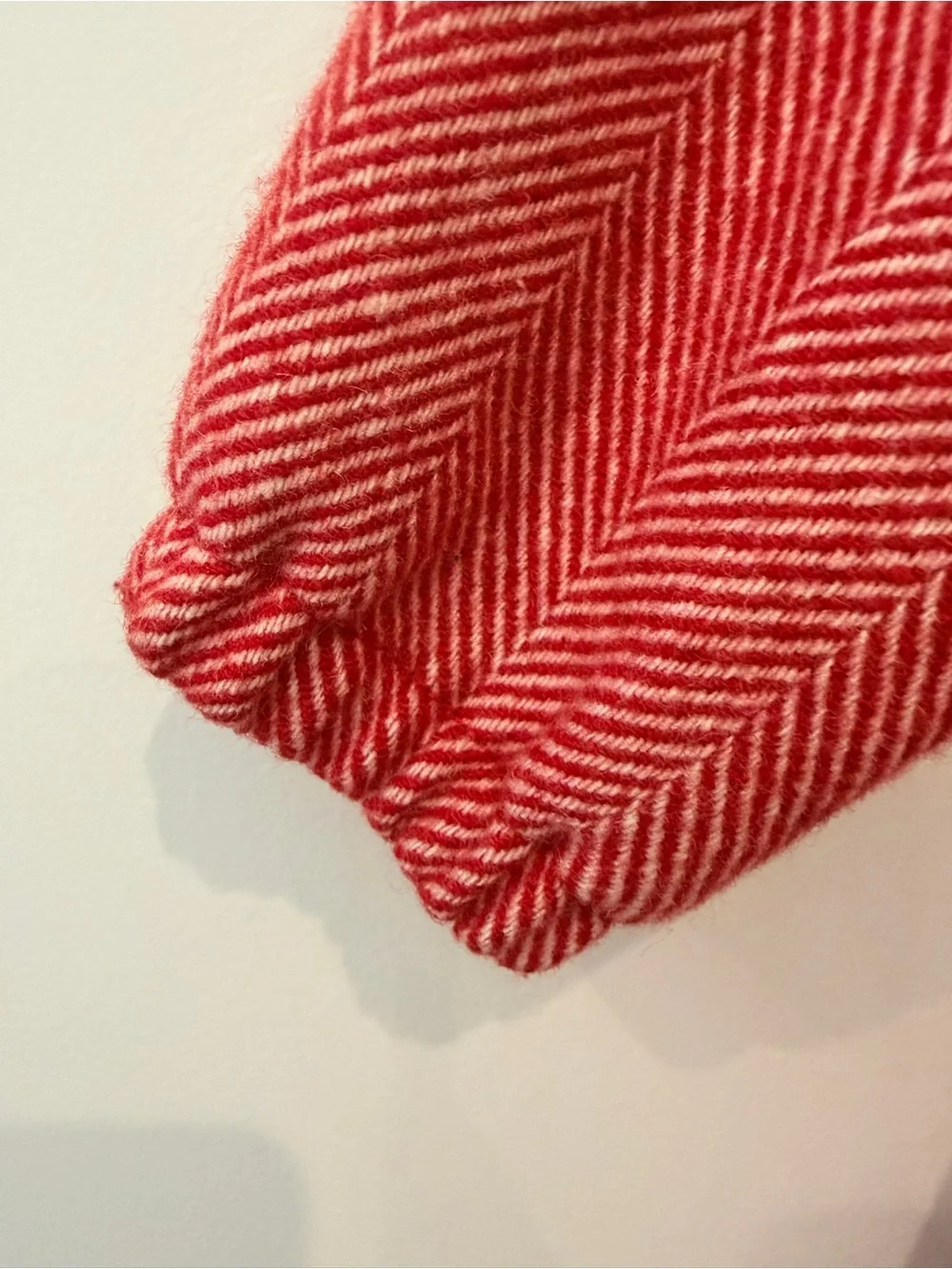 Vintage GAP Girls Red Herringbone Pea Coat holiday wool blend Christmas photos 2